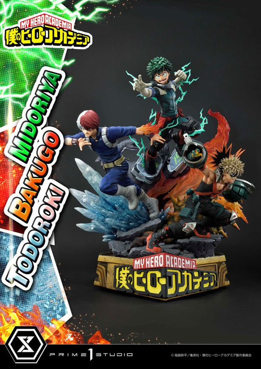 My Hero Academia statuette Midoriya, Bakugo & Todoroki 69 cm